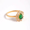 Green Pear Ring