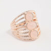 Rose Vertical Triple Stone Ring