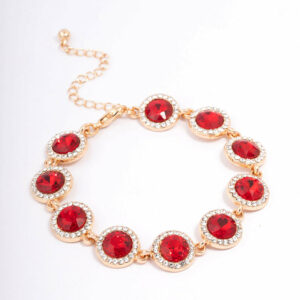 Red Round Adjustable Bracelet