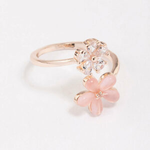 Rose Double Daisy Wrap Ring