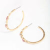 Pear Circle Hoop Earrings