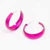 Purple Shiny Hoop Earrings
