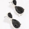Black Stone TearEarrings