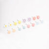 Round Flower Earring 8-Pack